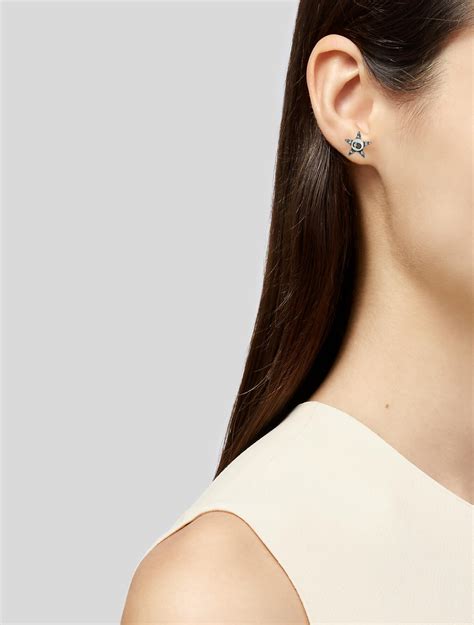 dior sterling asymmetric earrings|dior pearl earrings.